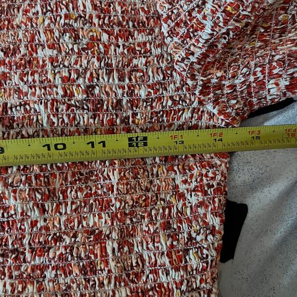 Vineyard Vines Women's Smocked Long Sleeve Ruffle Midi Floral Lined Dress Small - Picture 7 of 8